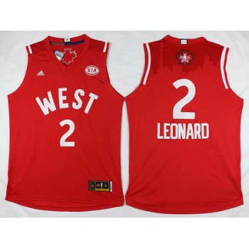 2015-16 NBA Western All-Stars Men's #2 Kawhi Leonard Revolution 30 Swingman Red Jersey