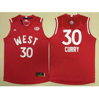 2015-16 NBA Western All-Stars Men's #30 Stephen Curry Revolution 30 Swingman Red Jersey