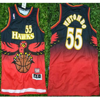 Atlanta Hawks #55 Dikembe Mutombo 1990 Red Hardwood Classics Soul Swingman Throwback Jersey