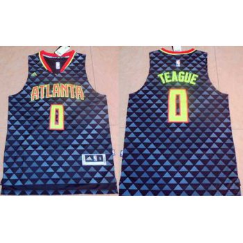 Men's Atlanta Hawks #0 Jeff Teague Revolution 30 Swingman 2015-16 New Black Jersey