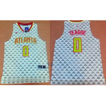 Men's Atlanta Hawks #0 Jeff Teague Revolution 30 Swingman 2015-16 New White Jersey