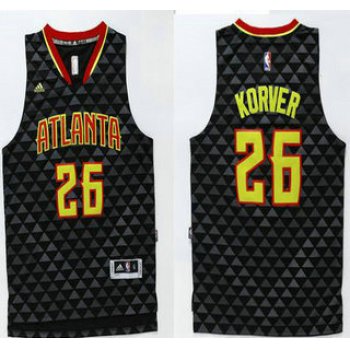 Men's Atlanta Hawks #26 Kyle Korver Revolution 30 Swingman 2015-16 New Black Jersey