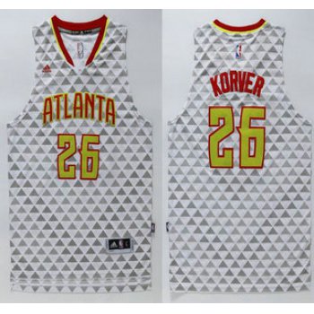 Men's Atlanta Hawks #26 Kyle Korver Revolution 30 Swingman 2015-16 New White Jersey