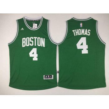 Men's Boston Celtics #4 Isaiah Thomas Revolution 30 Swingman New Green Jersey