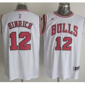 Men's Chicago Bulls #12 Kirk Hinrich Revolution 30 Swingman 2014 New White Jersey