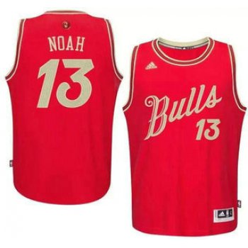 Men's Chicago Bulls #13 Joakim Noah Revolution 30 Swingman 2015 Christmas Day Red Jersey