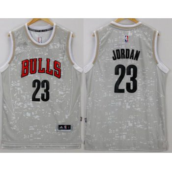 Men's Chicago Bulls #23 Michael Jordan Adidas 2015 Gray City Lights Swingman Jersey