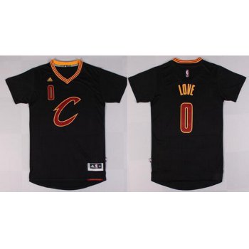 Men's Cleveland Cavaliers #0 Kevin Love Revolution 30 Swingman 2015-16 New Navy Blue Short-Sleeved Jersey