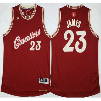 Men's Cleveland Cavaliers #23 LeBron James Revolution 30 Swingman 2015 Christmas Day Red Jersey