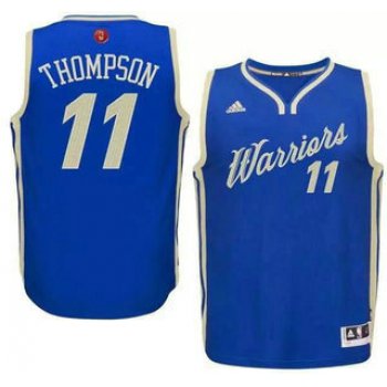 Men's Golden State Warriors #11 Klay Thompson Revolution 30 Swingman 2015 Christmas Day Blue Jersey