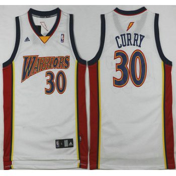 Men's Golden State Warriors #30 Stephen Curry Rookie White Swingman Jersey