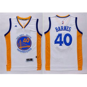 Men's Golden State Warriors #40 Harrison Barnes Revolution 30 Swingman 2014 New White Jersey