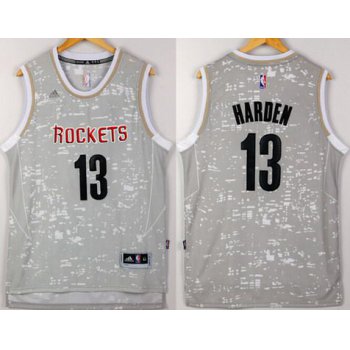 Men's Houston Rockets #13 James Harden Adidas 2015 Gray City Lights Swingman Jersey