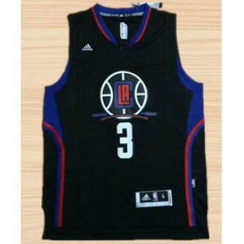 Men's Los Angeles Clippers #3 Chris Paul Revolution 30 Swingman 2015-16 Black Jersey