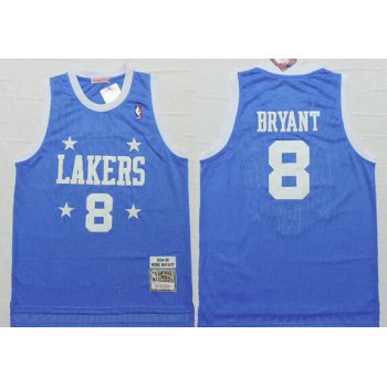 Men's Los Angeles Lakers #8 Kobe Bryant 2004-05 Light Blue Hardwood Classics Soul Swingman Throwback Jersey