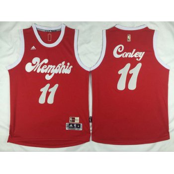 Men's Memphis Grizzlies #11 Mike Conley Revolution 30 Swingman 2015-16 Retro Red Jersey