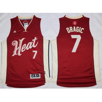 Men's Miami Heat #7 Goran Dragic Revolution 30 Swingman 2015 Christmas Day Red Jersey