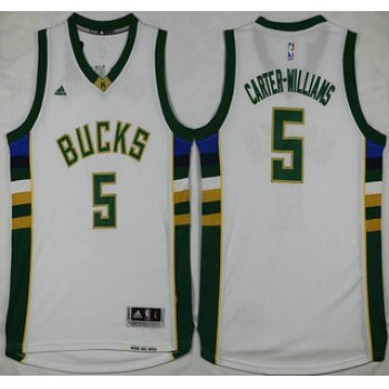 Men's Milwaukee Bucks #5 Michael Carter-Williams Revolution 30 Swingman 2015-16 Green Jersey