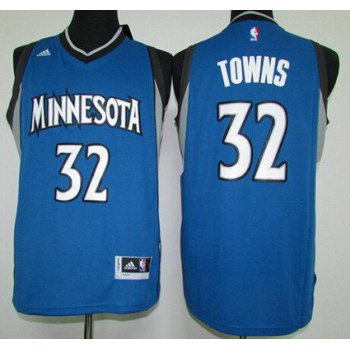 Men's Minnesota Timberwolves #32 Karl-Anthony Towns Revolution 30 Swingman 2015 Draft New Blue Jersey