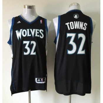 Men's Minnesota Timberwolves #32 Karl-Anthony Towns Revolution 30 Swingman Black Jersey