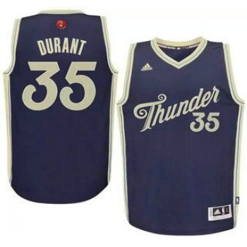 Men's Oklahoma City Thunder #35 Kevin Durant Revolution 30 Swingman 2015 Christmas Day Blue Jersey