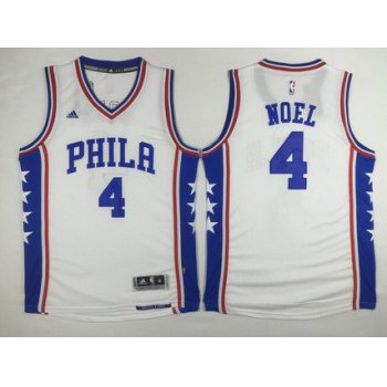 Men's Philadelphia 76ers #4 Nerlens Noel Revolution 30 Swingman 2015-16 White Jersey