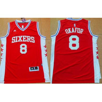 Men's Philadelphia 76ers #8 Jahlil Okafor Revolution 30 Swingman 2015 Draft New Red Jersey