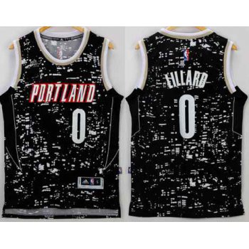 Men's Portland Trail Blazers #0 Damian Lillard Adidas 2015 Urban Luminous Swingman Jersey