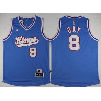 Men's Sacramento Kings #8 Rudy Gay Revolution 30 Swingman 2015-16 Blue Jersey