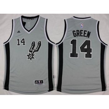 Men's San Antonio Spurs #14 Danny Green Revolution 30 Swingman 2015-16 Gray Jersey