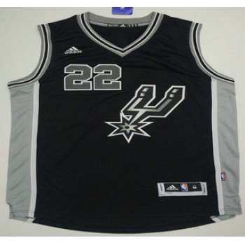 Men's San Antonio Spurs #22 Tiago Splitter Revolution 30 Swingman 2015-16 New Black Jersey