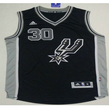 Men's San Antonio Spurs #30 David West Revolution 30 Swingman 2015-16 New Black Jersey