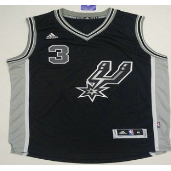 Men's San Antonio Spurs #3 Marco Belinelli Revolution 30 Swingman 2015-16 New Black Jersey