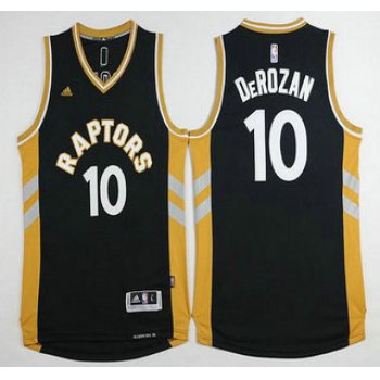 Men's Toronto Raptors #10 Demar DeRozan Revolution 30 Swingman 2015-16 Black Jersey