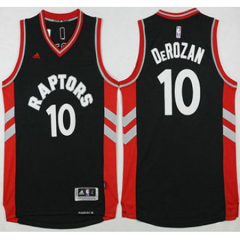 Men's Toronto Raptors #10 Demar DeRozan Revolution 30 Swingman 2015-16 New Black Jersey