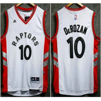 Men's Toronto Raptors #10 Demar DeRozan Revolution 30 Swingman 2015-16 New White Jersey