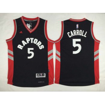 Men's Toronto Raptors #5 DeMarre Carroll Revolution 30 Swingman 2014 New Black Jersey