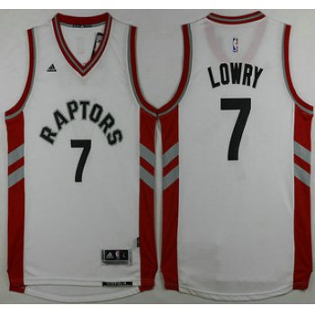 Men's Toronto Raptors #7 Kyle Lowry Revolution 30 Swingman 2015-16 New White Jersey