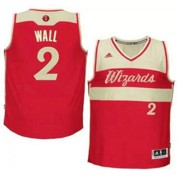 Men's Washington Wizards #2 John Wall Revolution 30 Swingman 2015 Christmas Day Red Jersey