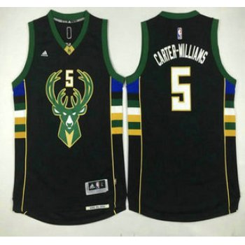 Milwaukee Bucks #5 Michael Carter-Williams Revolution 30 Swingman 2015-16 Black Jersey