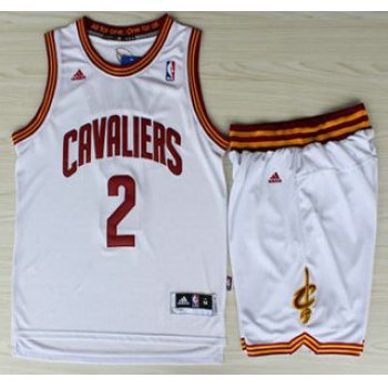 Cleveland Cavaliers 2 Kyrie Irving White Revolution 30 Swingman Jerseys Shorts NBA Suits