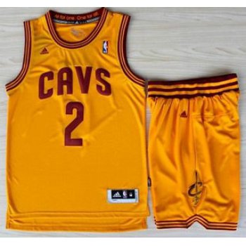 Cleveland Cavaliers 2 Kyrie Irving Yellow Revolution 30 Swingman Jerseys Shorts NBA Suits