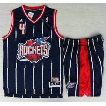 Houston Rockets #4 Charles Barkley Blue Hardwood Classics Revolution 30 Jerseys Shorts Suits