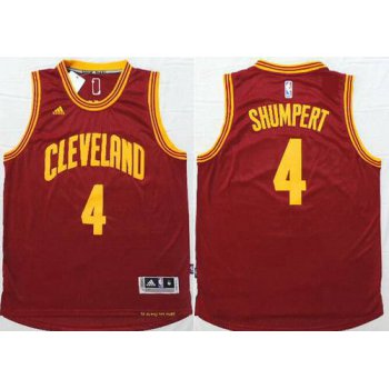 Men's Cleveland Cavaliers #4 Iman Shumpert Revolution 30 Swingman 2014 New Red Jersey