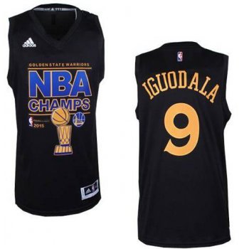 Men's Golden State Warriors #9 Andre Iguodala Revolution 30 Swingman 2015 Champions Fashion Black Jersey