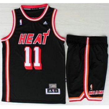 Miami Heat #11 Chris Andersen Black Hardwood Classics Revolution 30 NBA Jerseys Short Suit