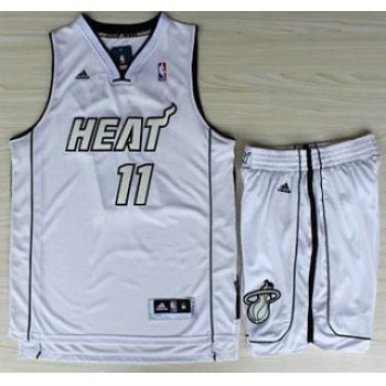 Miami Heat 11 Chris Andersen White Silver Number Revolution 30 Jerseys Shorts NBA Suits