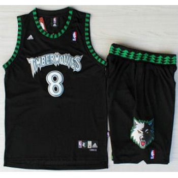 Minnesota Timberwolves #8 Latrell Sprewell Black Swingman Jersey Short Suits