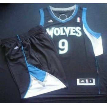 Minnesota Timberwolves 9 Ricky Rubio Black Revolution 30 Swingman NBA Suits