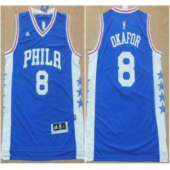 Philadelphia Sixers #8 Jahlil Okafor Revolution 30 Swingman 2015 New Blue Jersey